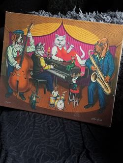 Hermoso cuadro pintado amano kool kats