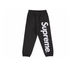 Supreme Satin Appliqué Sweatpants Black (SS26)