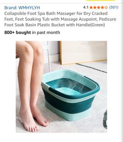 Spa foot bath , folds closed to store