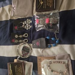 Earrings And Bracelet $ 2 Each 