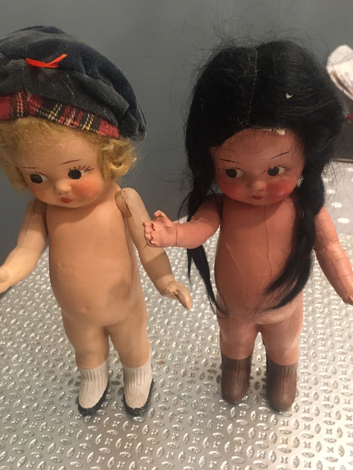 Two Vintage Composition Dolls 