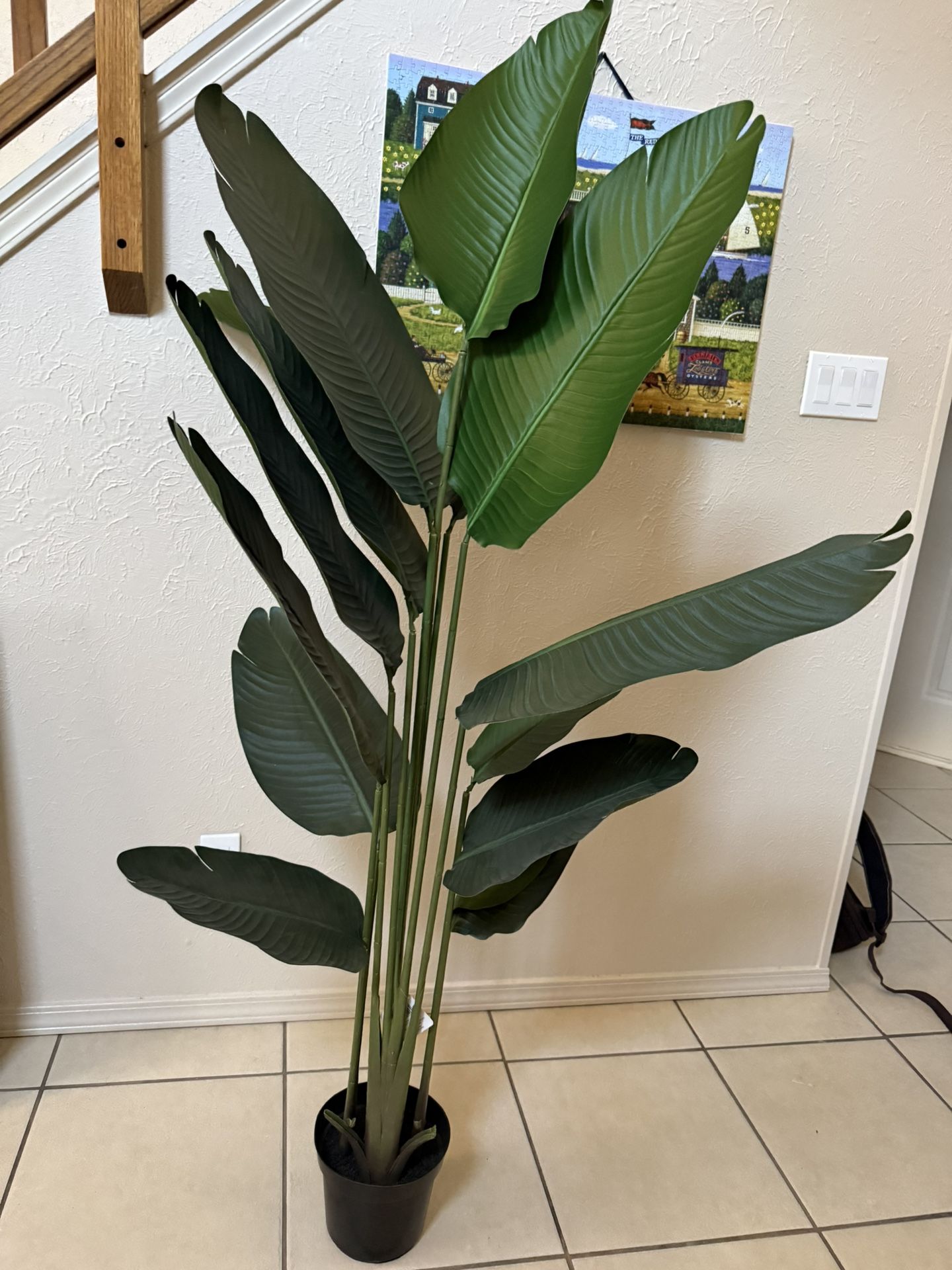 65"Tall Artificial Banana Leaf Plant