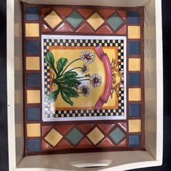Hand Tiled Mexican Serving Tray 