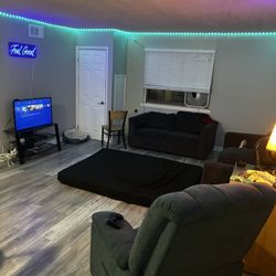 Couch And Love Seat  As Well As A Recliner Chair 