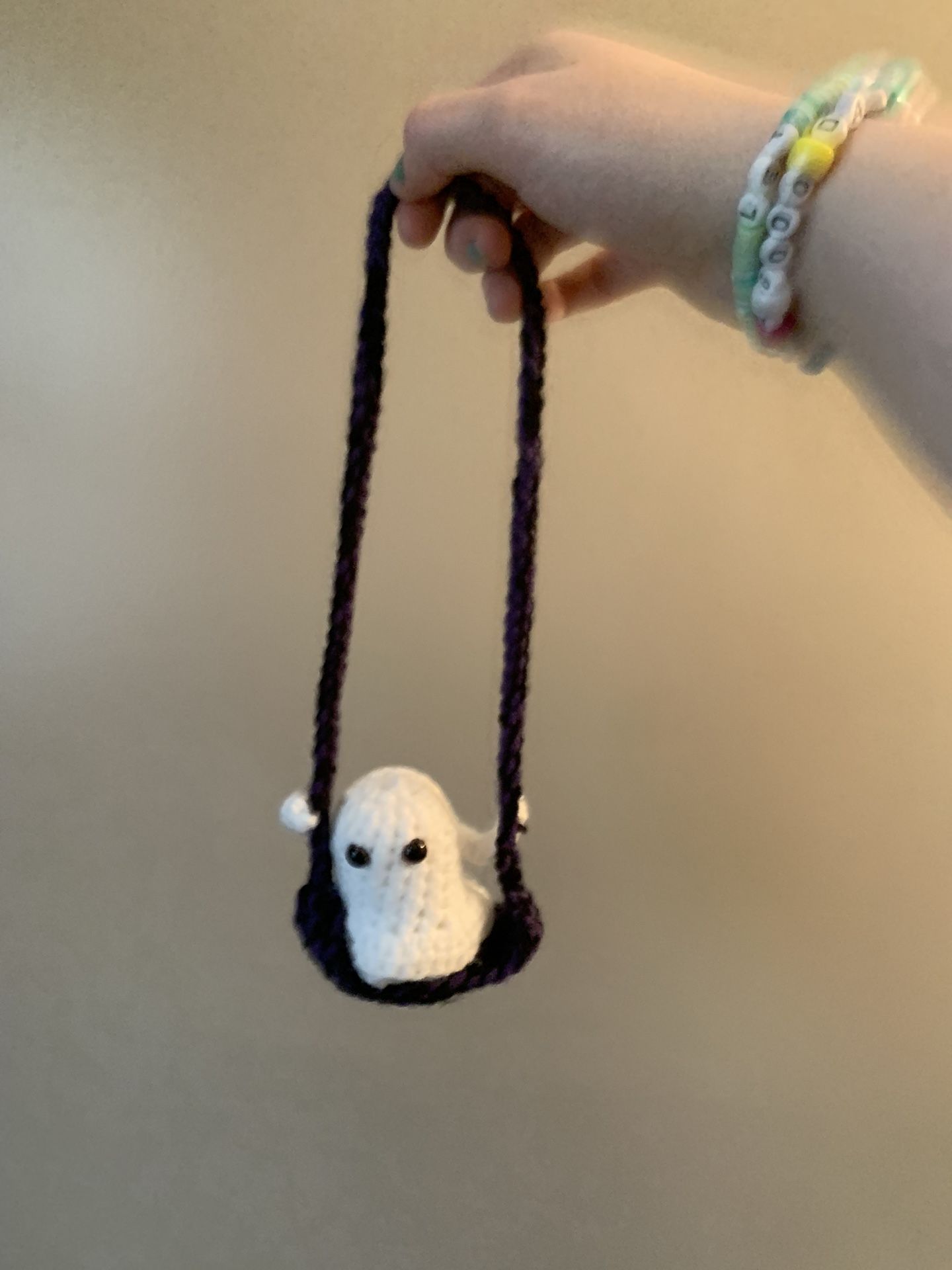 Crochet Ghost on a Swing