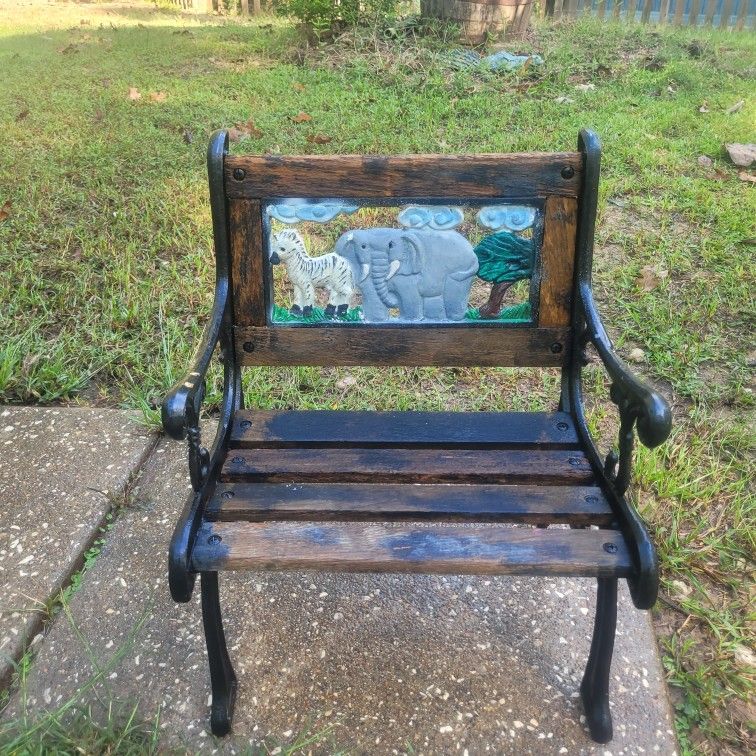 Antique Cast Iron Bench And Seat