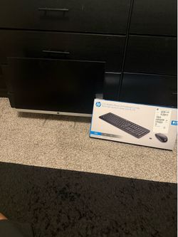 HP 24” Monitor + NEW HP Keyboard & Mouse Bundle