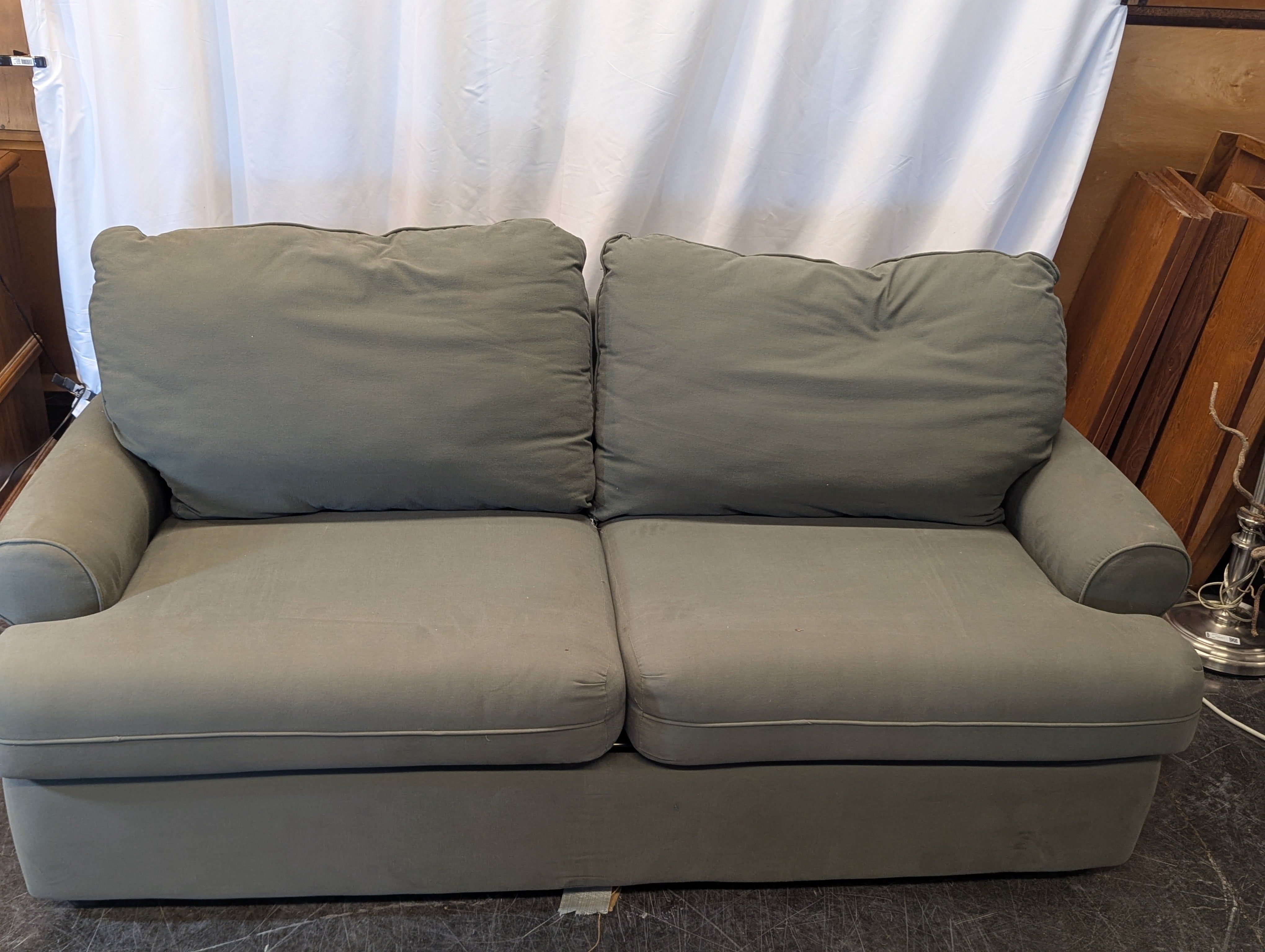 Sage Microfiber Loveseat (Sleeper Sofa)
