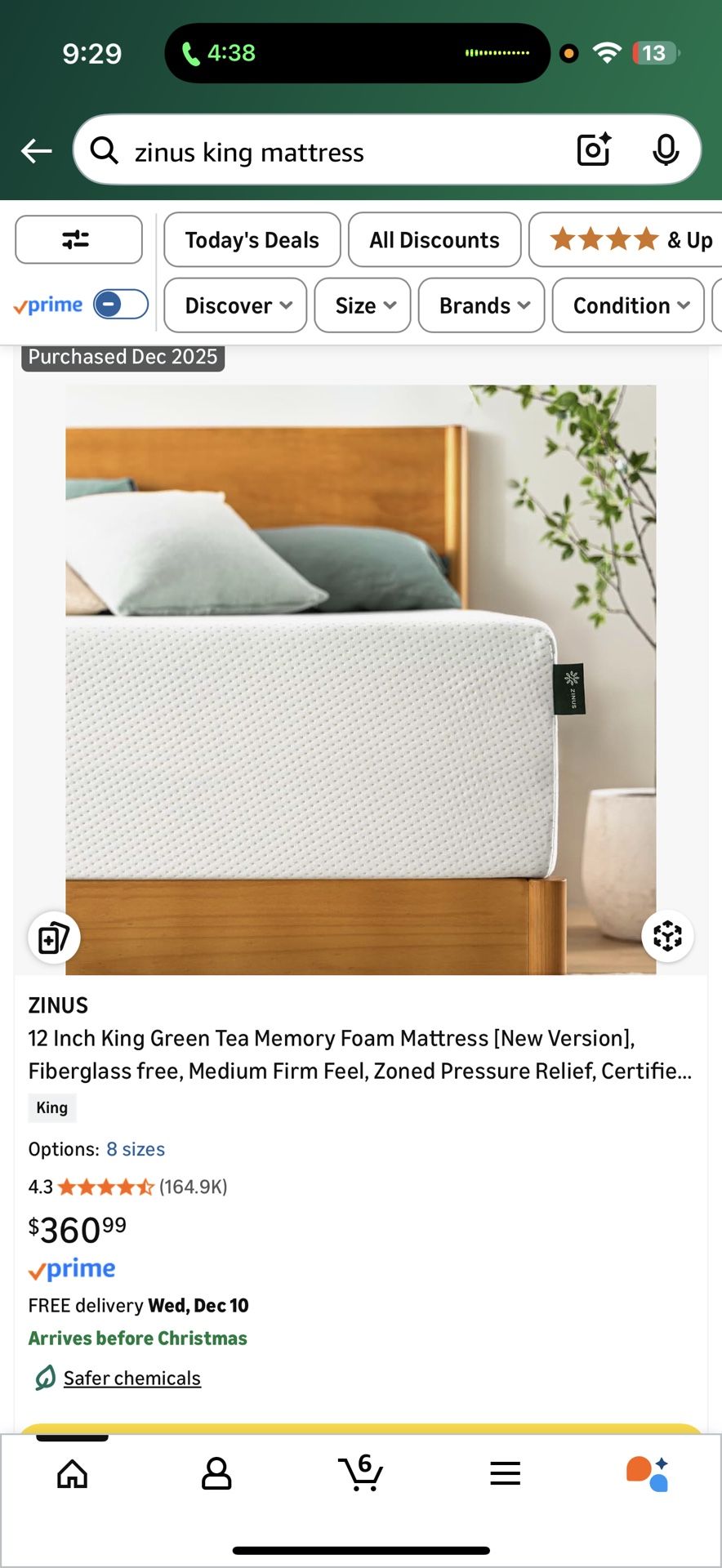 Zinus matress New! 