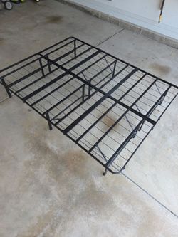 Folding Metal Platform Bed Frame – Queen, No Box Spring Needed