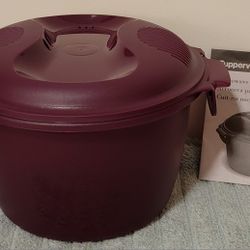 TUPPERWARE Microwave RICE STEAMER Cooker Maker 3 Piece Set Purple