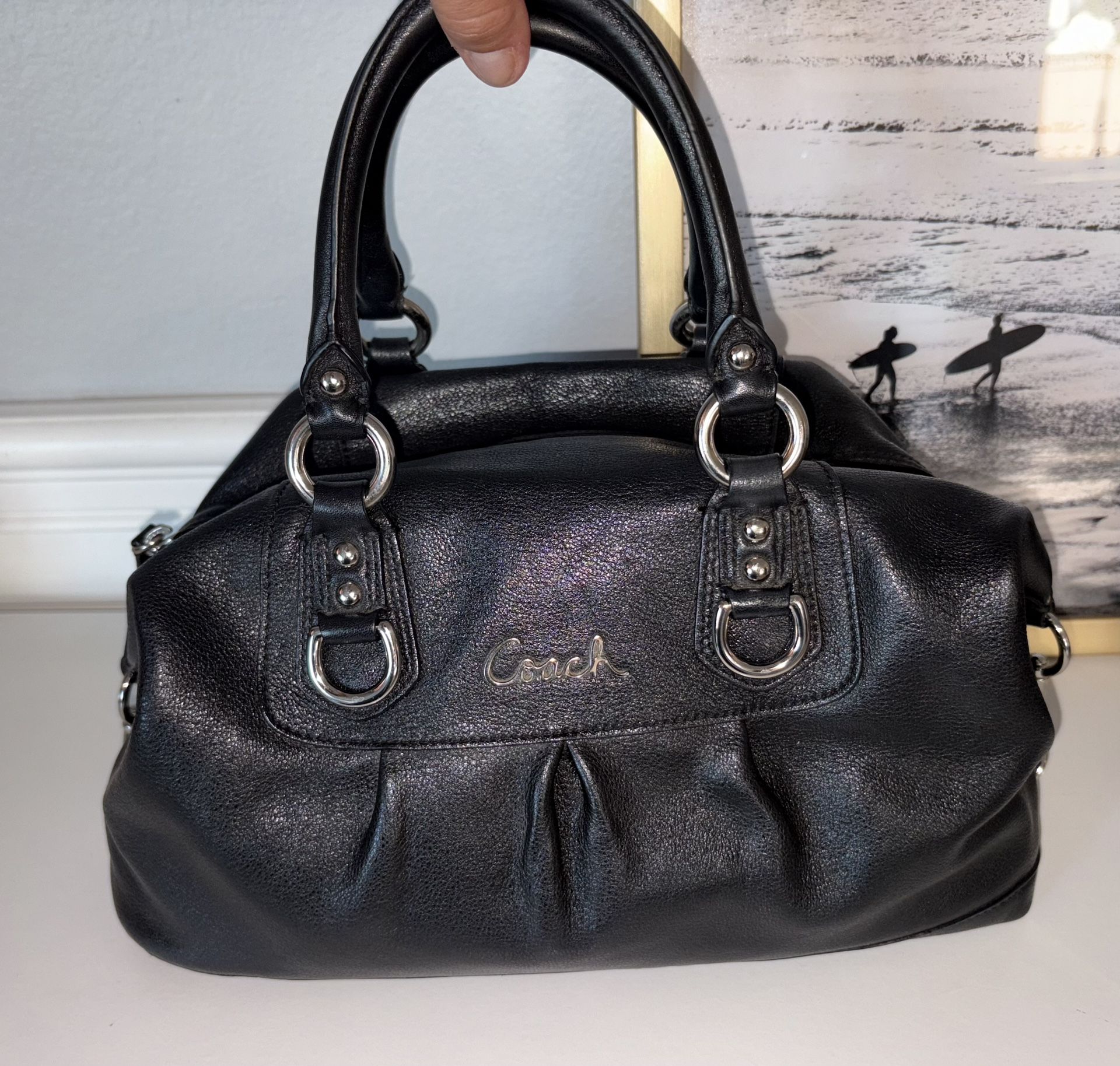 COACH Ashley Leather Shoulder Purse MSRP$398