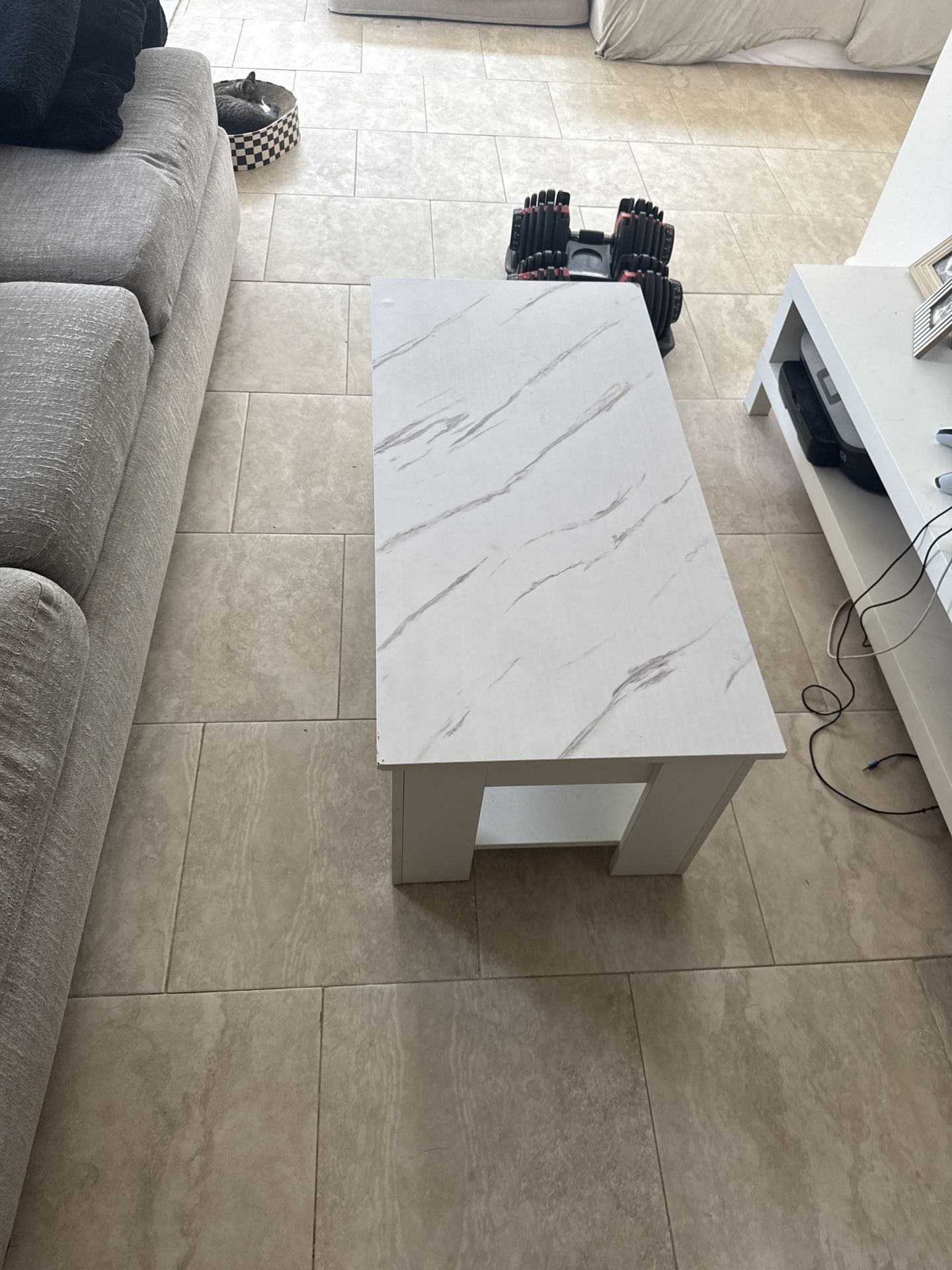 Modern Faux Marble Coffee Table
