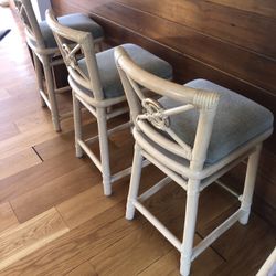 Vintage Mcguire bar stools 