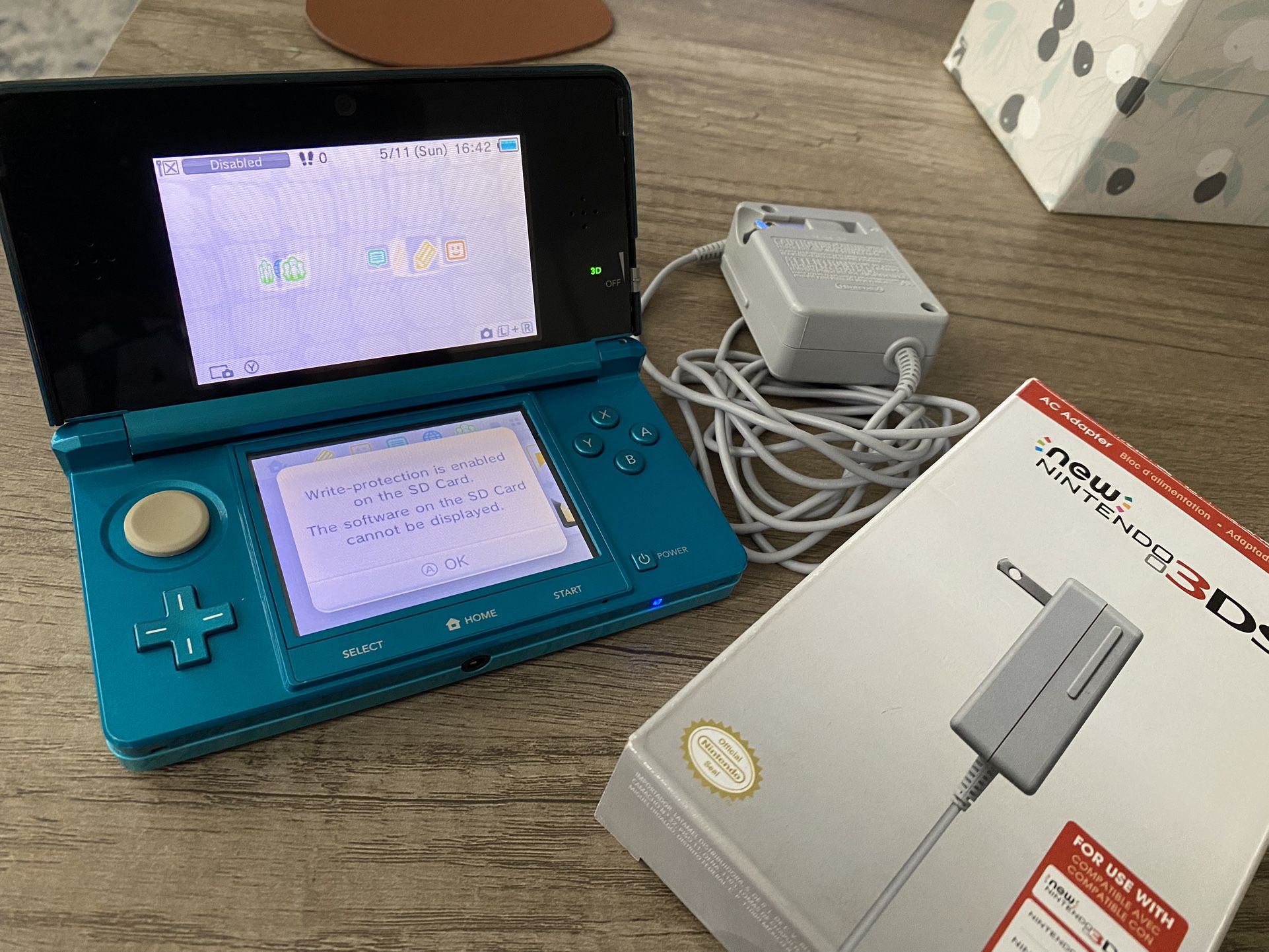 Nintendo 3DS. Used w/ Two Chargers. One Game.