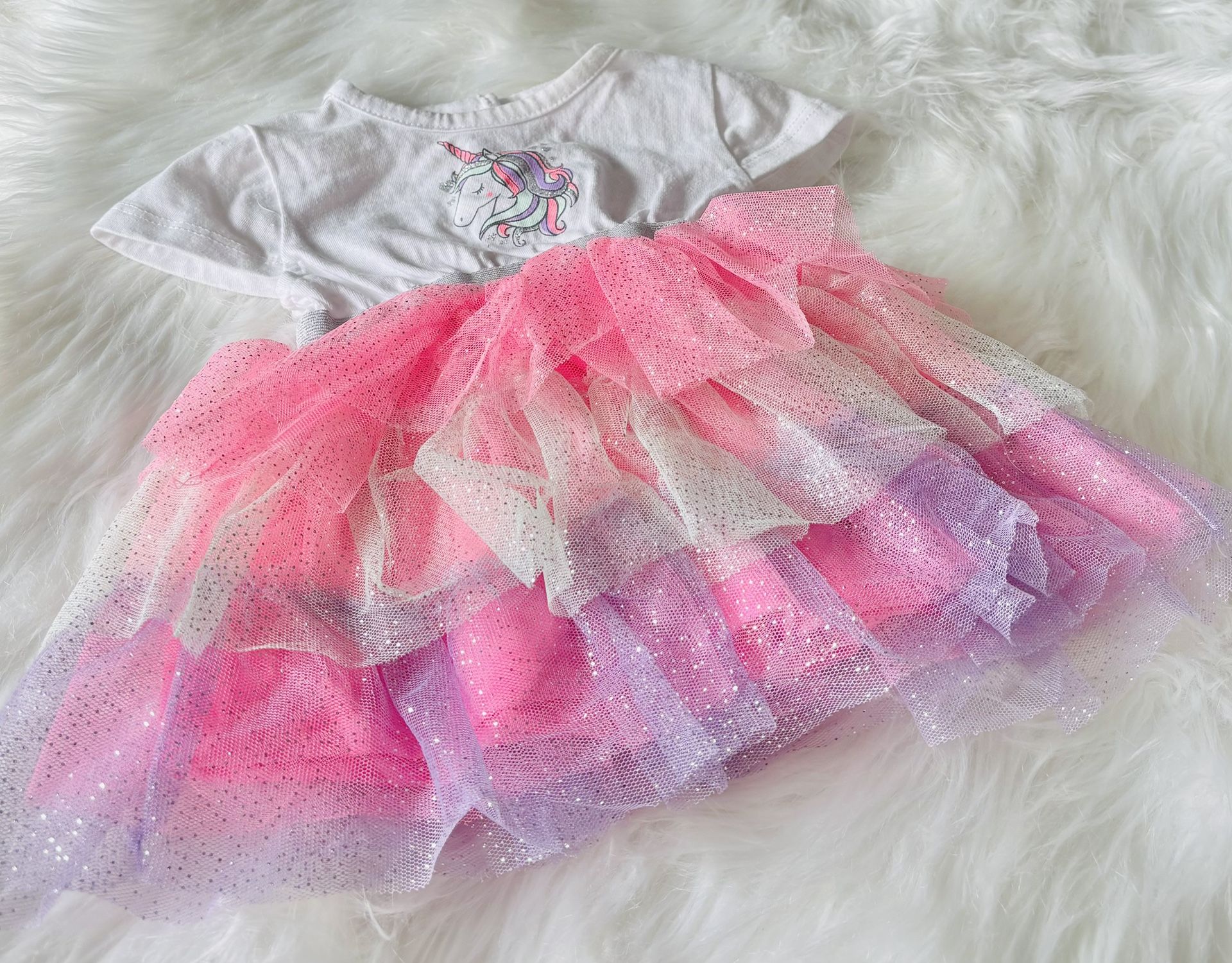 Little Lass Unicorn Baby Dress *3-6 Months