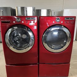 🔥 LG ELECTRIC WASHER & DRYER SET WITH PEDESTALS! 🔥 