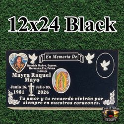 12x24 Granite Headstone