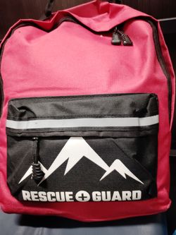 brand new factory sealed Rescue Guard Red Backpack 72 piece