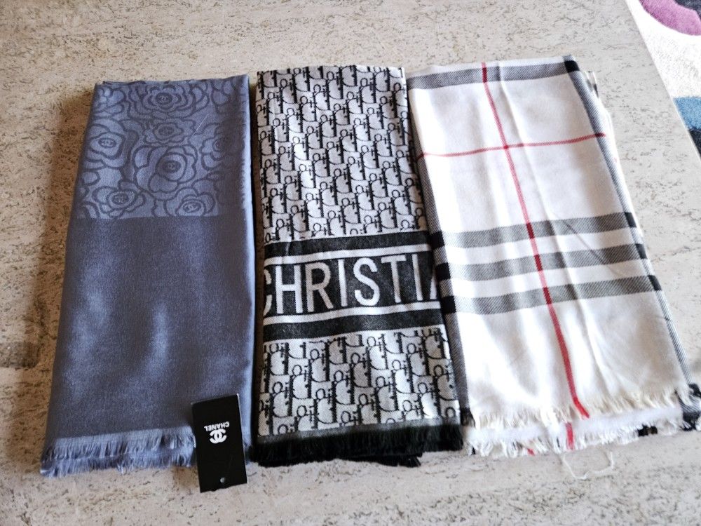 Designer wraps and scarfs