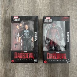 In Hand, Brand New, Never Opened - Hasbro - Marvel Legends - Daredevil Born Again - Daredevil and The Punisher - 6” Inch Action Figures