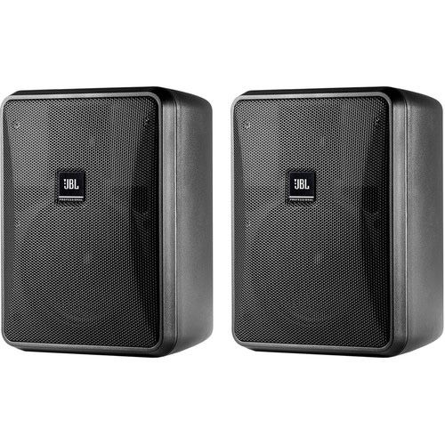 JBL Control 25-1 Compact Indoor Outdoor Speakers 200 Watts 70V/100(Pair, Black)