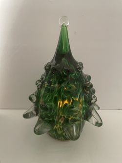 Murano-style art glass Christmas tree