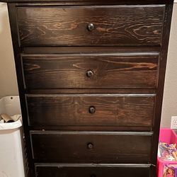 Tall Sturdy Black Dresser 