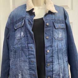 Guess Fleece Lined Denim Jacket