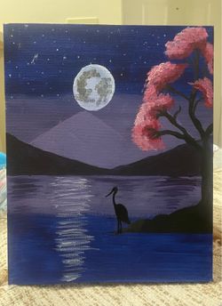Night blossom tree painting