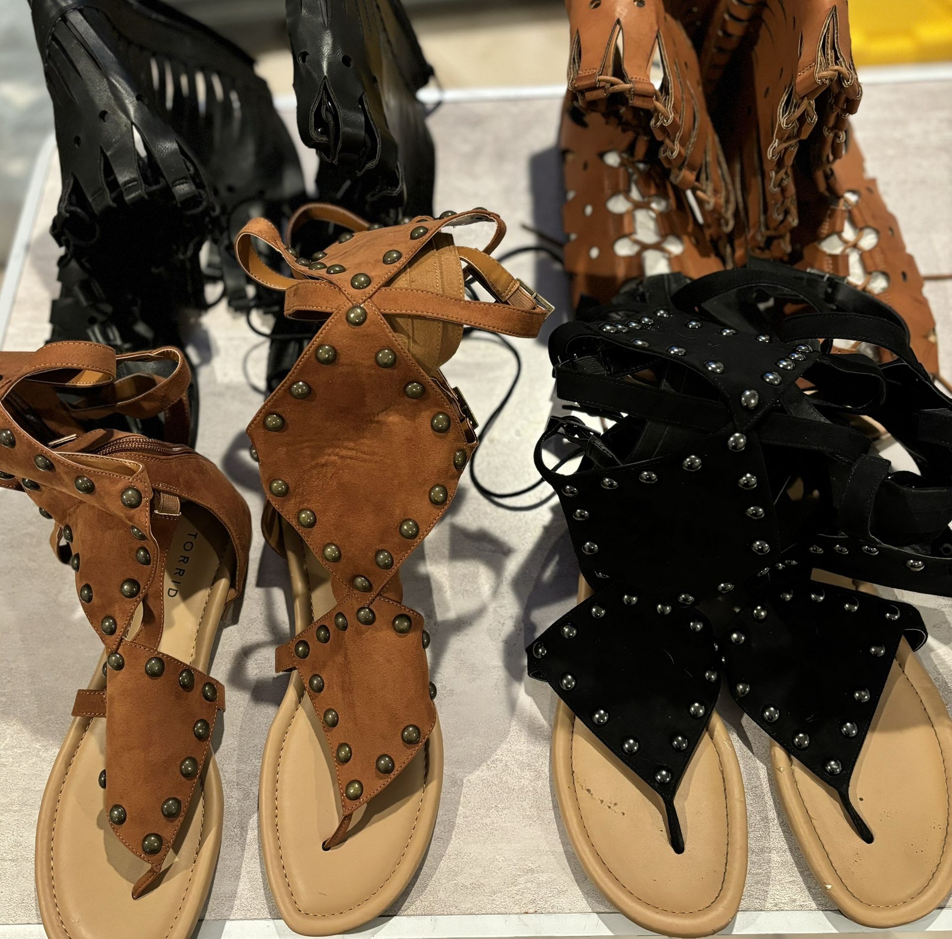 Torrid Calf Height Sandals bundle of 4 Pairs