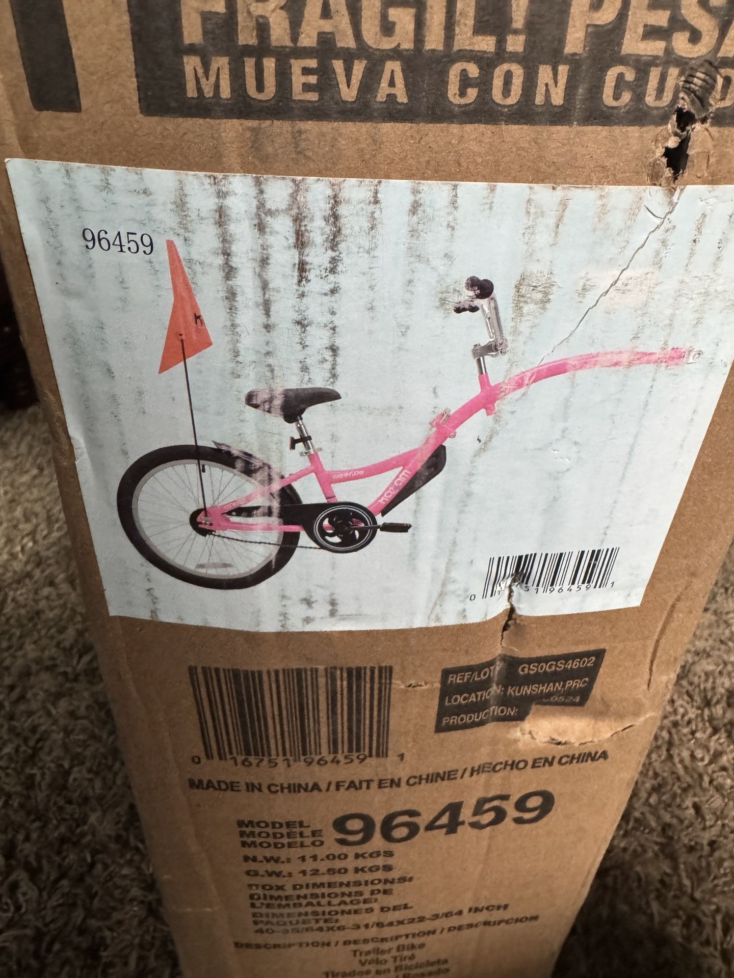 Co-Pilot Bike Trailer - 20 Inch Bike Trailer with Adjustable BMX Stem and Handlebar - Lightweight Aluminum Frame and Padded Saddle for Cycling - Perfe