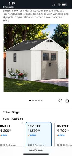 Plastic shed