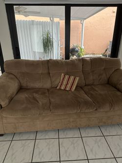 Light brown/ tan Sofa - Couch- No Stains