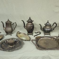 Vintage Assorted Tea Set - Silver Plated