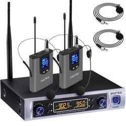 HOTEC UHF Dual Wireless Microphone System