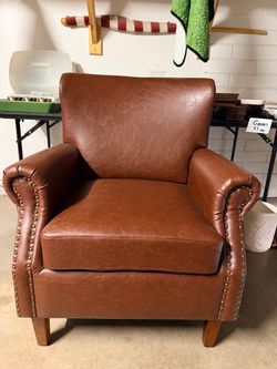 Brown nailhead chair