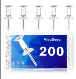 200 Pcs Clear Pins, Tacks