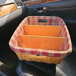 Longaberger Basket With Extras