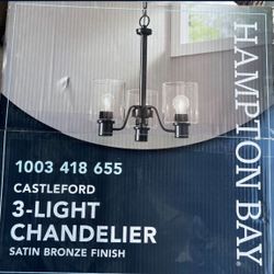 Hampton Bay Castleford 3 Lights bronze chandelier