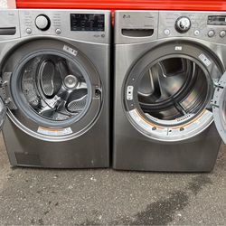 XL capacity front load washer and electric dryer