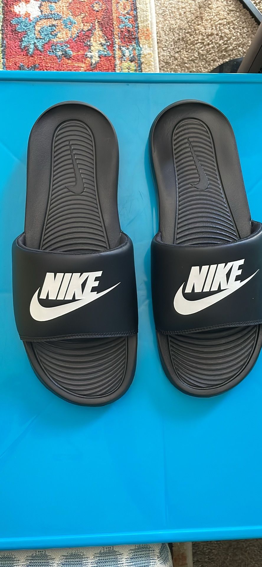 Nike Shoes Mens Size 13 Benassi Black White Comfort Slide Sandals