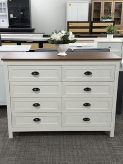 Dresser For Bedroom, Modern Dresser With 8 Drawers, Wide Chest Of Drawers With Metal Handles.  ✅Dimensions：35.4'' H X 47.2'' W X 15.7'' D  💰170$