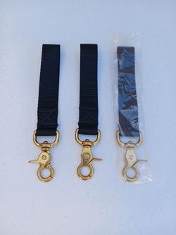 Belt clips brass swivel 3 pack