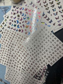 Letters& 🦋s NEW!!!!! Nail Decals!!!!