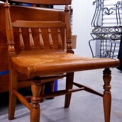 Vintage Drop Leaf Table And 2 Caneback Chairs