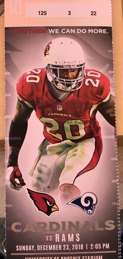 AZ CARDINALS VS LA RAMS 125 ROW 3