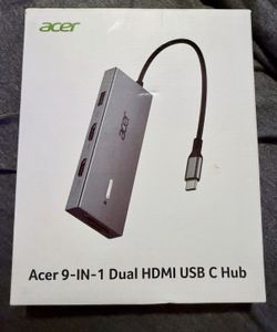 Acer USB C Docking Station Dual HDMI 4K@60Hz, 9-in-1 Laptop Dock 100W
