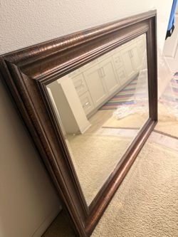 Large Gallery “Cameo Bronze” Framed Mirror – 50” x 39” – Elegant & Luxurious