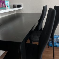 4ft Black Table 